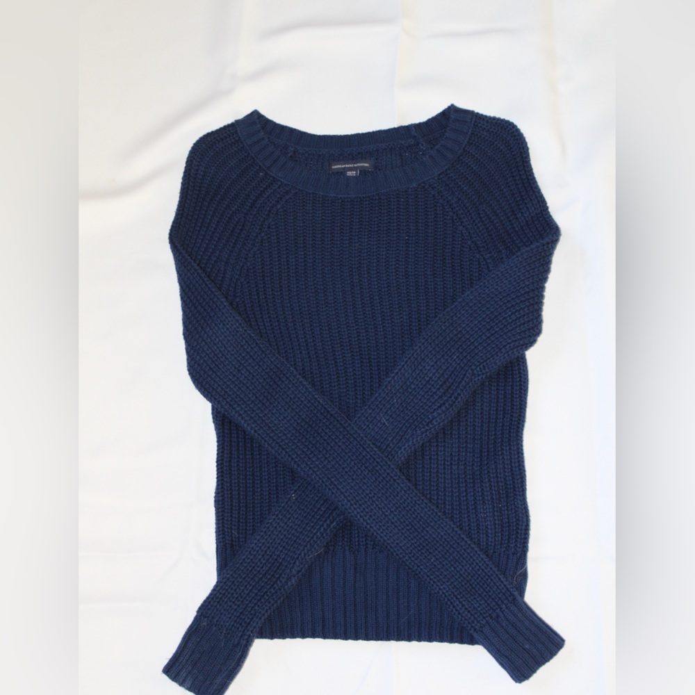American Eagle Outfitters Blue Knit Pullover